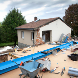 Extension de maison avec véranda-salle à manger Domont